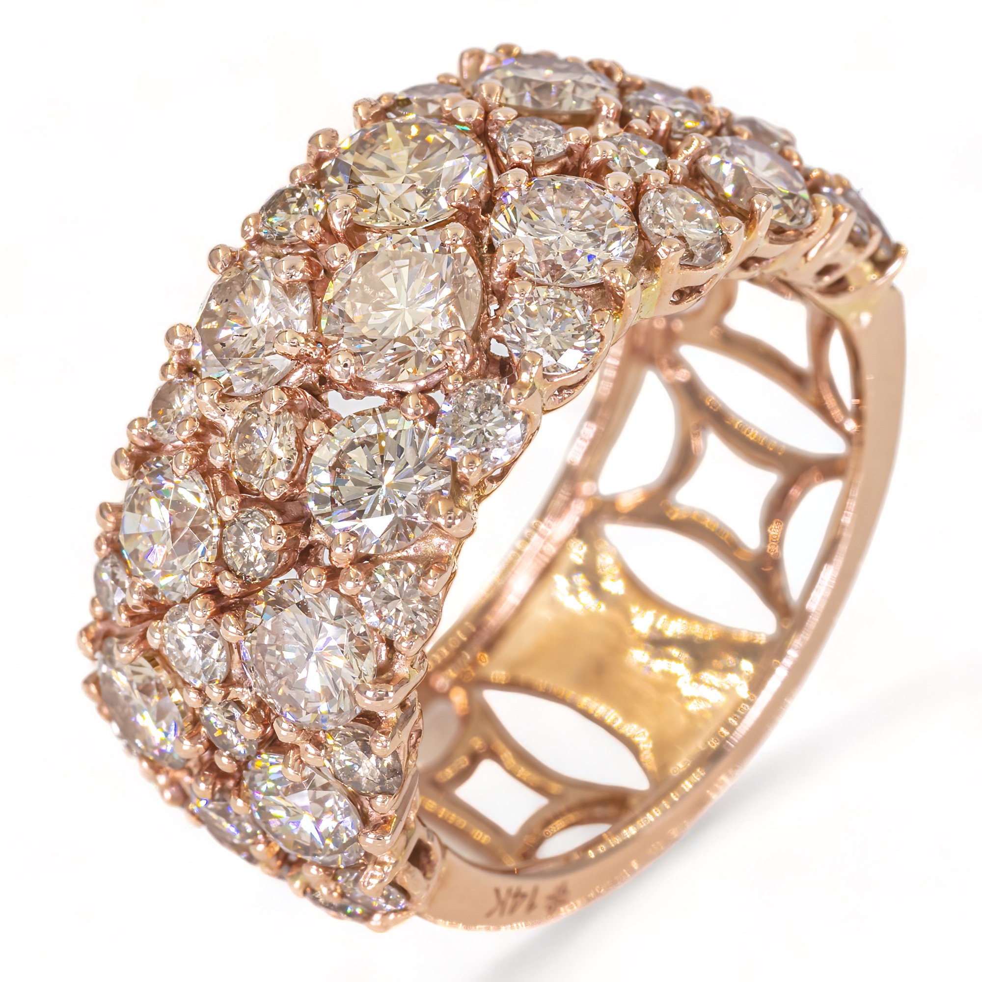 14K Gouden ring - 5,02CT Diamanten