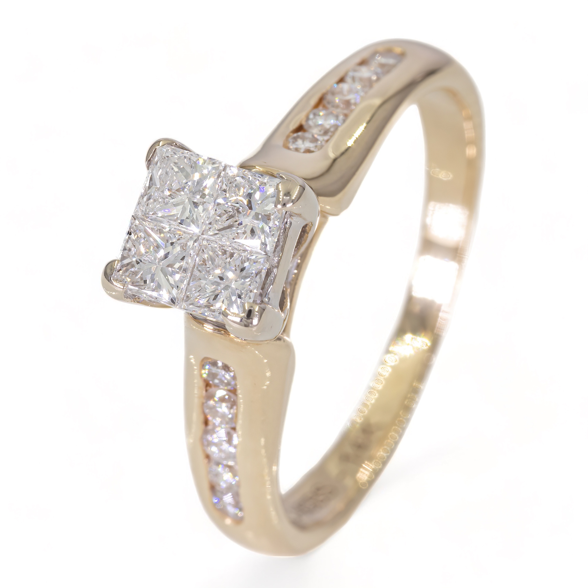 14K Gouden ring - 0.97CT Diamanten