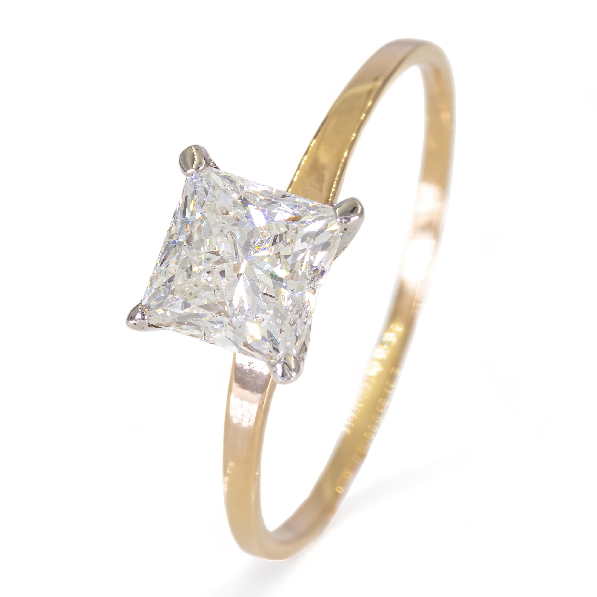 14K Gouden ring - 1,02CT Diamant Solitair