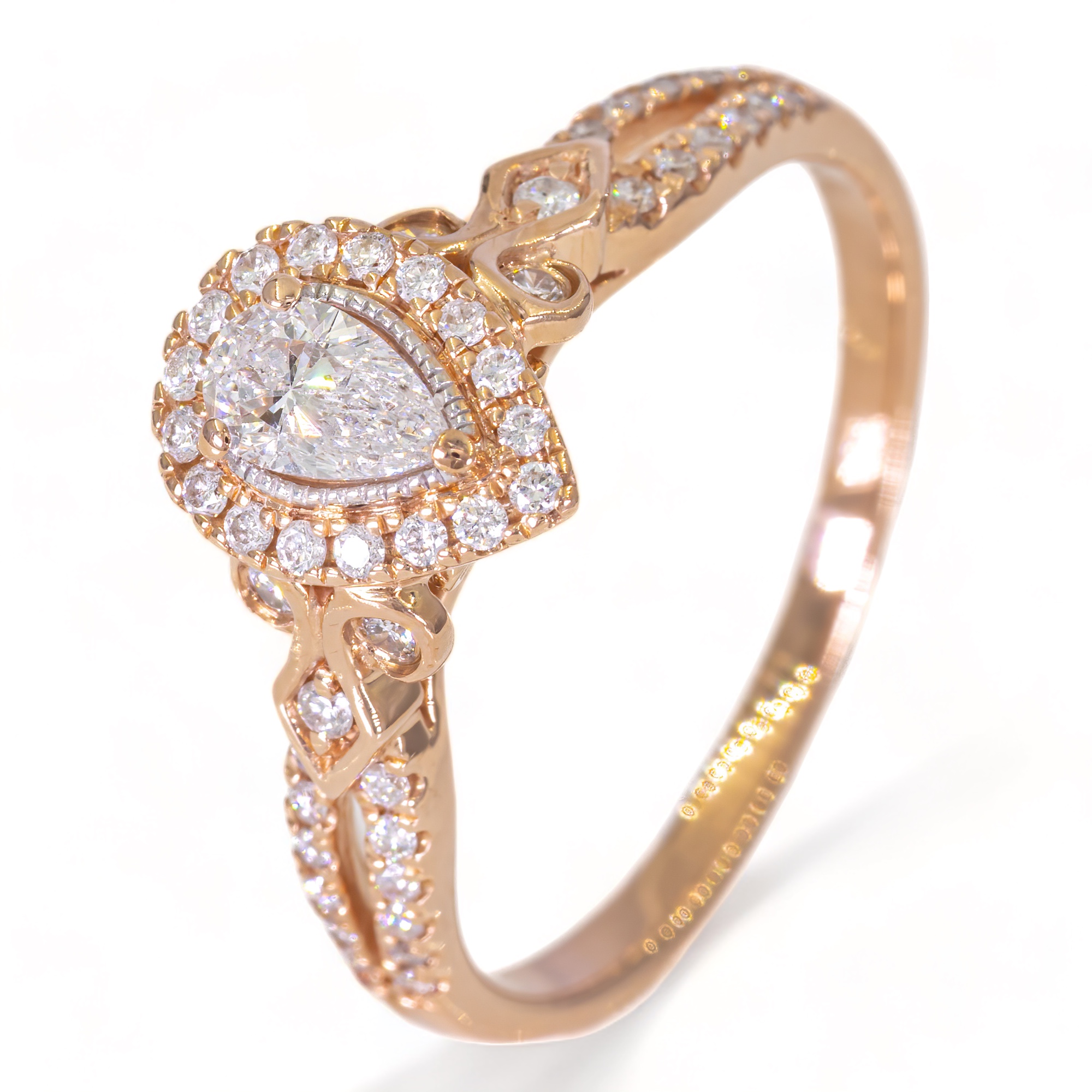 14K Gouden ring - 0,60CT Diamanten