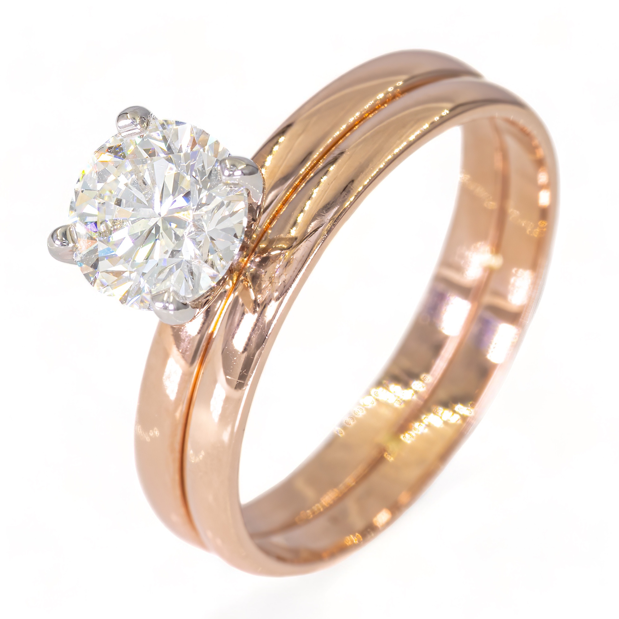 14K Gouden ring - 1,10CT Diamant Solitair / SI 1 - H