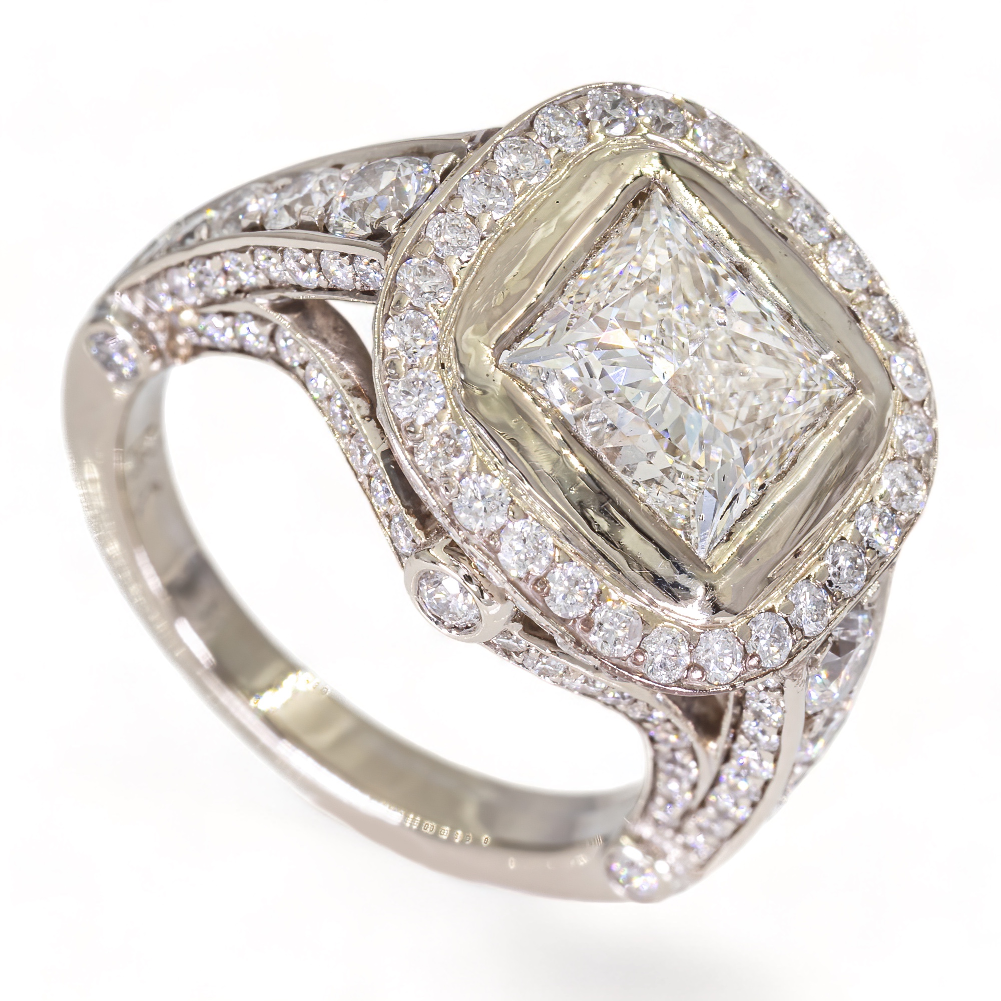 14K Gouden ring - 3,32CT Diamant (Solitair: 1,94CT)