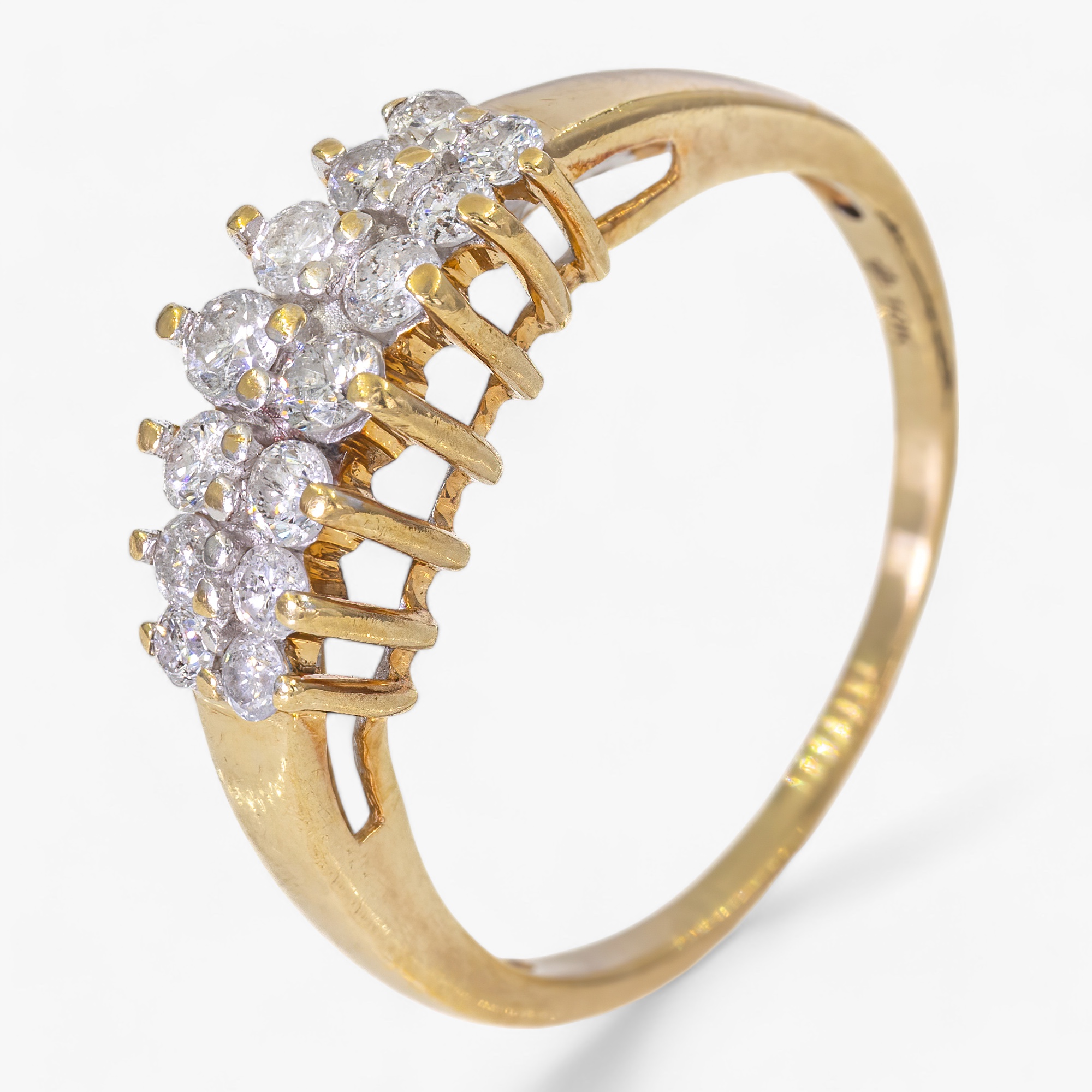 10K Gouden ring - 0,60CT Diamanten