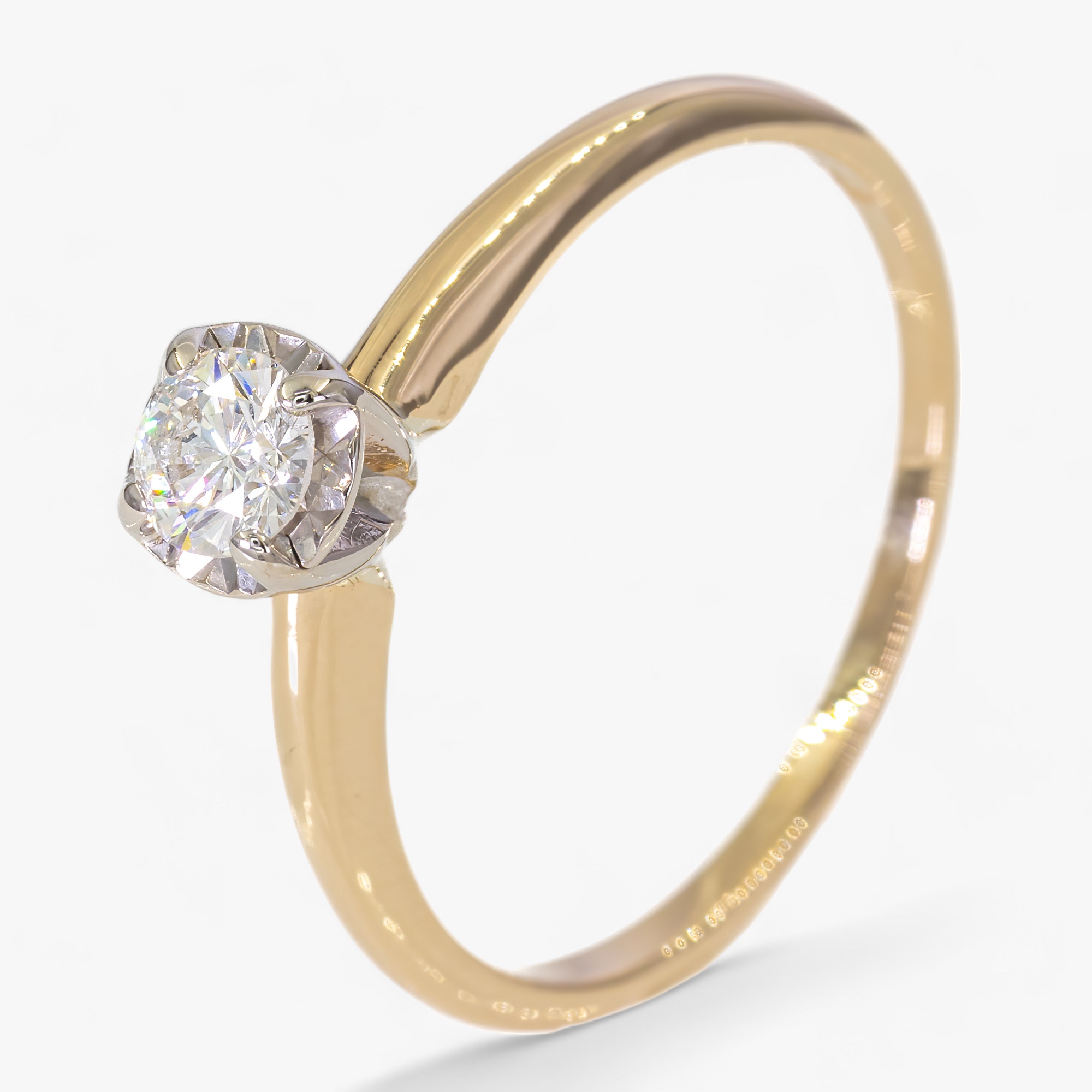 14K Gouden ring - 0,31CT Diamant